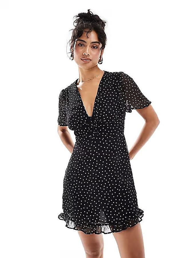 Imagen - Vestido de lunares corto con volante