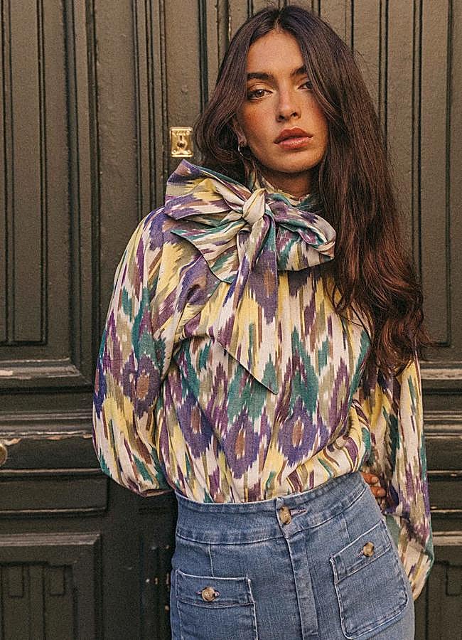 Imagen - Blusa estampada con maxi lazo de Cherubina.