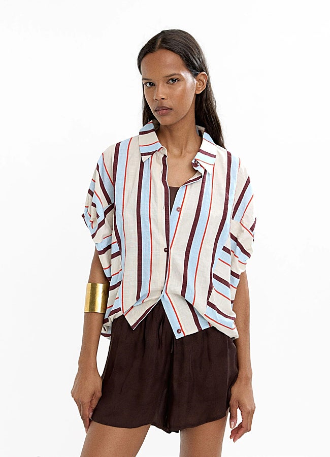 Imagen - Camisa de algodón a rayas Parfois.