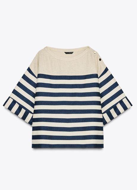 Imagen - Blusa de rayas de Zara (25,99 euros)