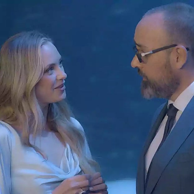 Laia Grassi y Risto Mejide durante la entrevista. 