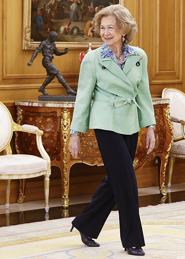 Imagen - La reina Sofía con una chaqueta verde menta. / GTRES