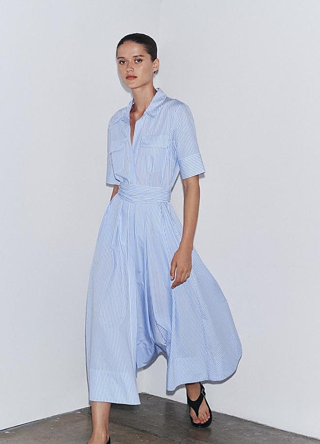 Imagen - Vestido camisero con estampado de rayas