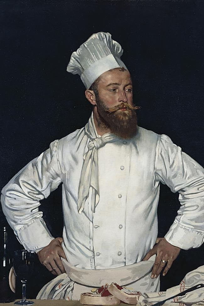 El chef del hotel Chatham, París, el cuadro de William Orpen que, según Guitián, «representa la entrada de la cocina en la modernidad».
