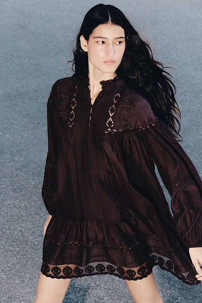 Vestido marrón de H&M (39,95 euros)