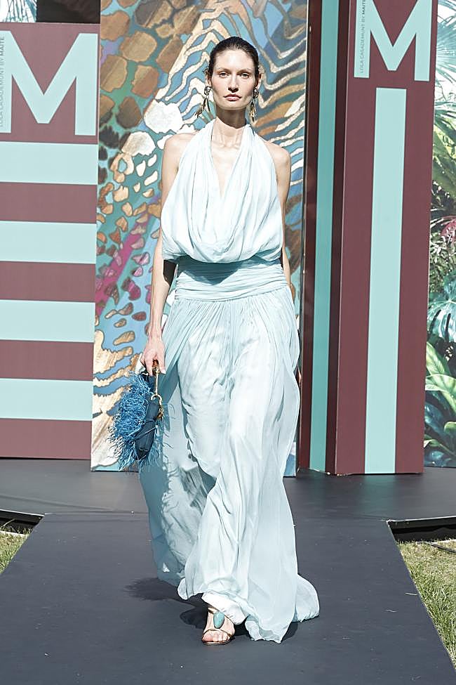 Look de Lola Casademunt by Maite en Mercedes-Benz Fashion Week Madrid.