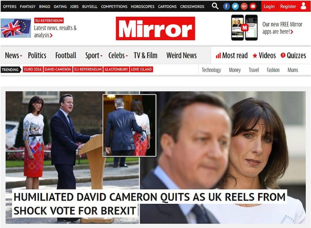 Así ve la prensa británica la salida de Reino Unido de la UE