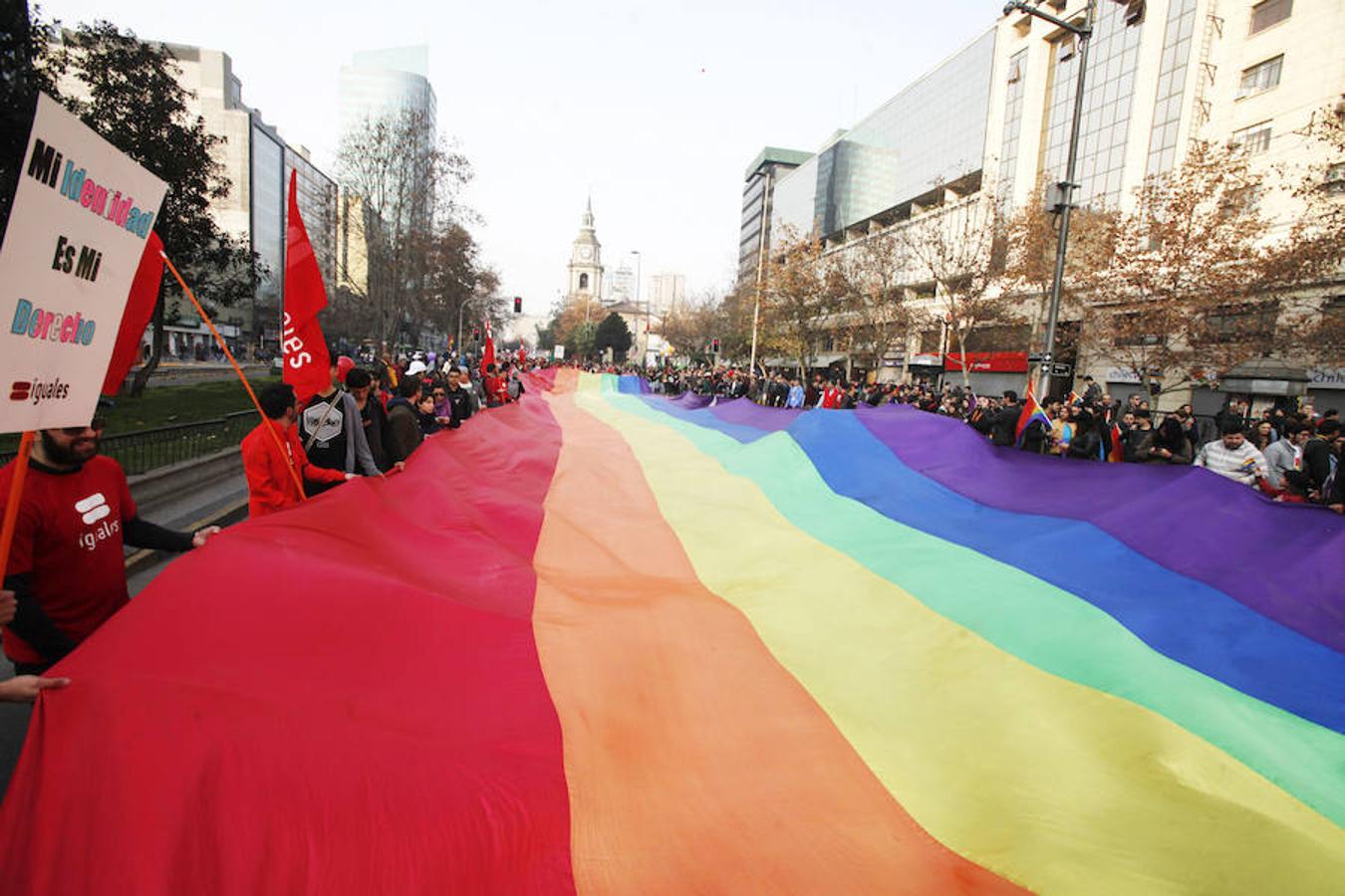 La Marcha del Orgullo Gay en Santiago de Chile.