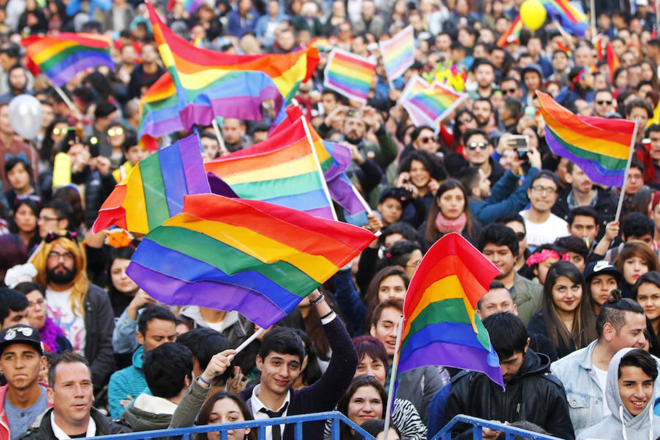 La Marcha del Orgullo Gay en Santiago de Chile.