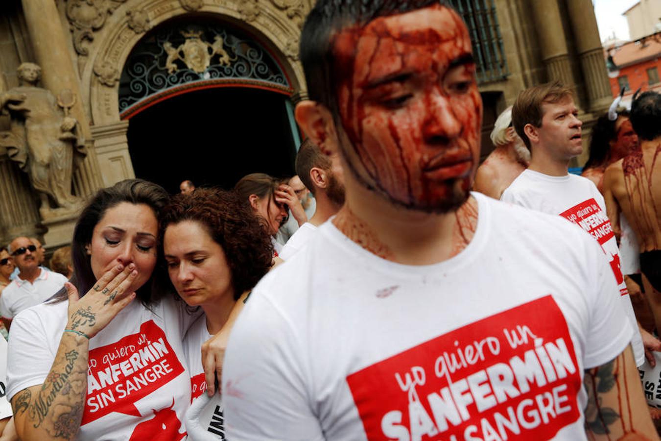 Protesta animalista pre-sanfermines