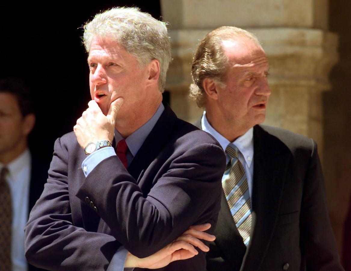 Bill Clinton, junto al rey Juan Carlos I.