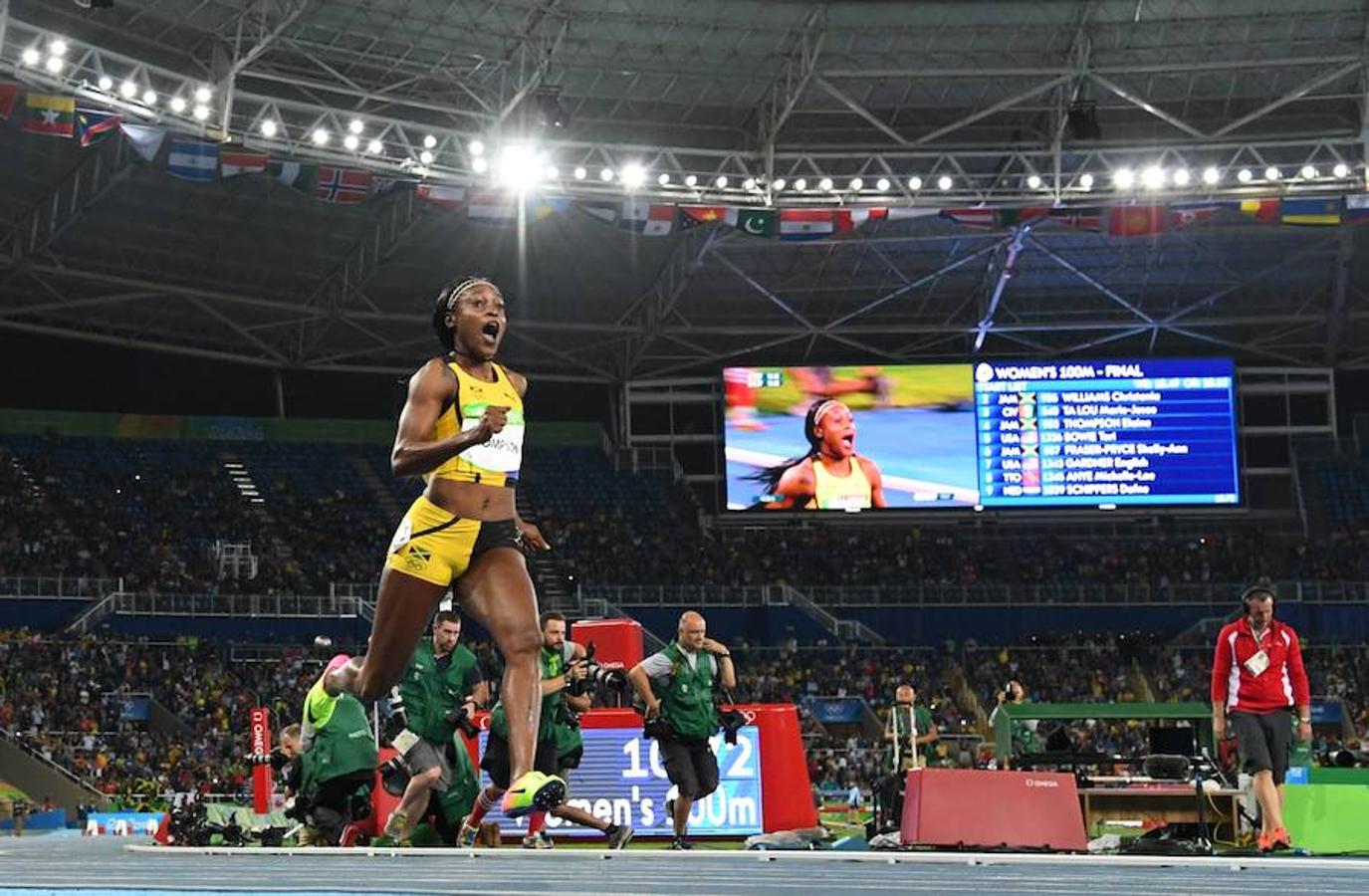 Las mejores imágenes del oro de Elaine Thompson