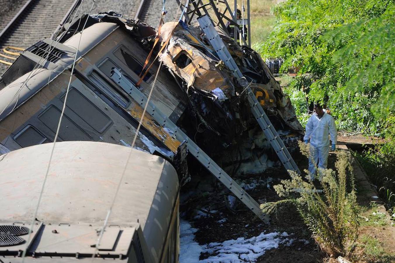 Descarrila un tren en O Porriño