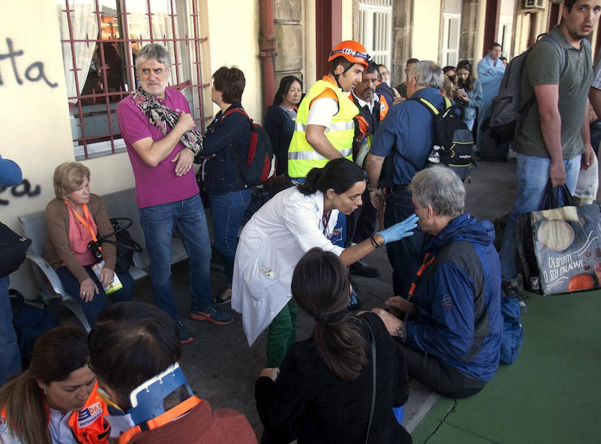 Descarrila un tren en O Porriño