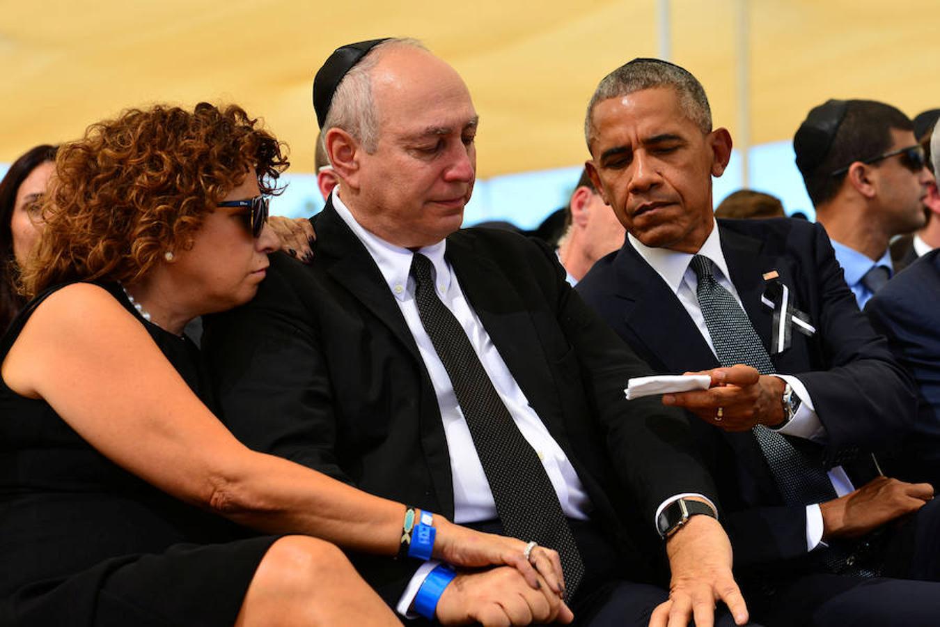 Barack Obama, durante el funeral.