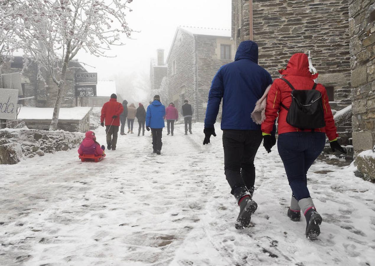 Nieve en las calles de Lugo.