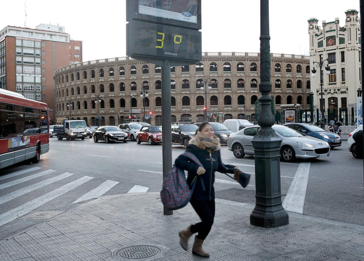 Valencia amanece con 3 grados.