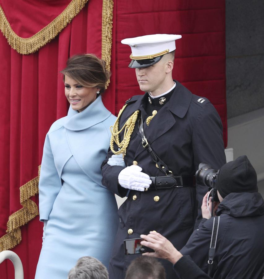 Melania Trump llega al capitolio.