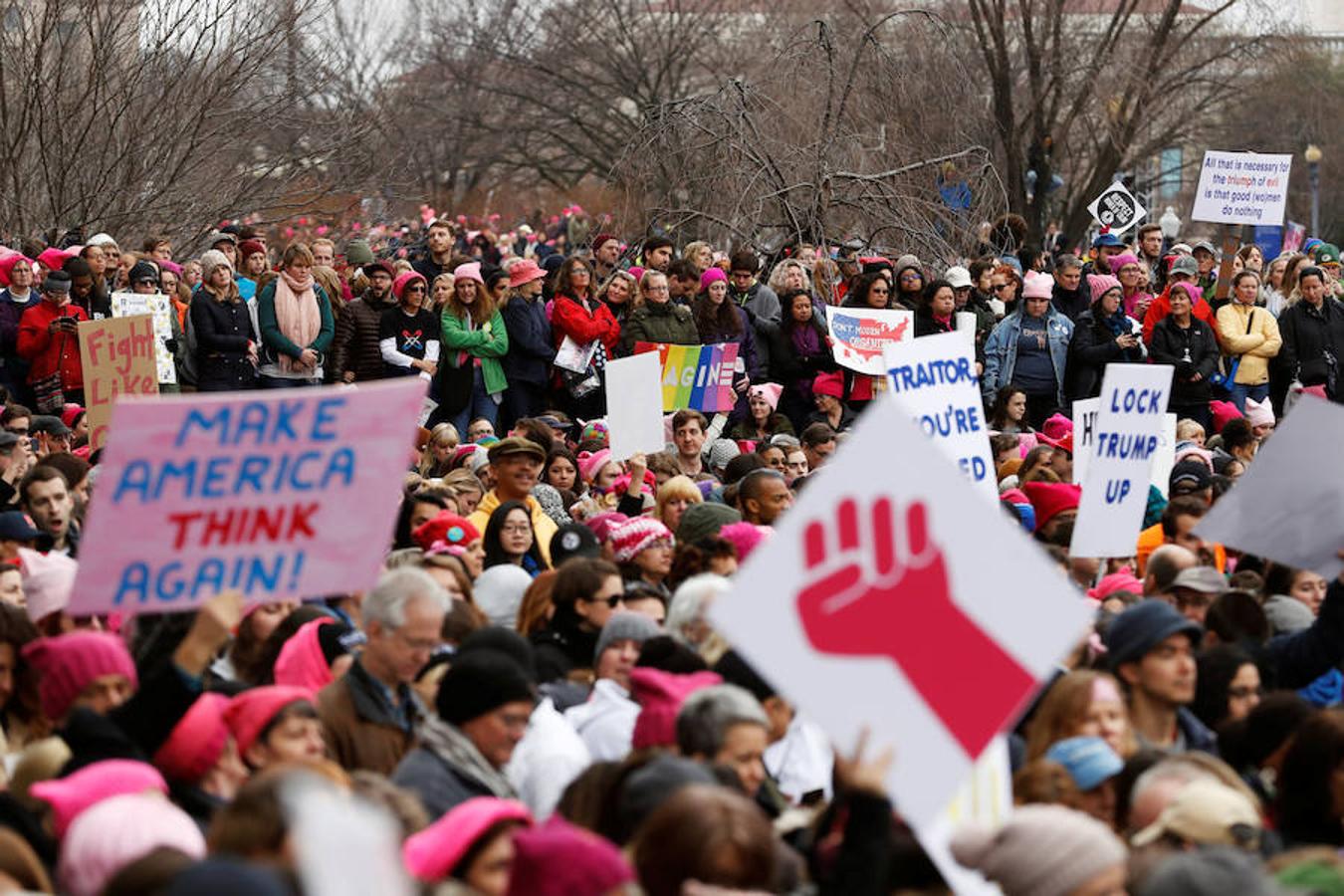 La Marcha de las Mujeres contra Trump, en imágenes