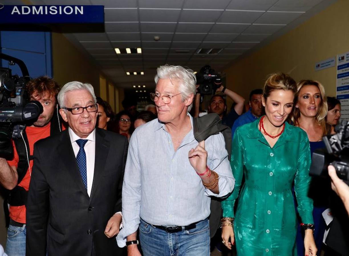 Richard Gere, durante su visita.