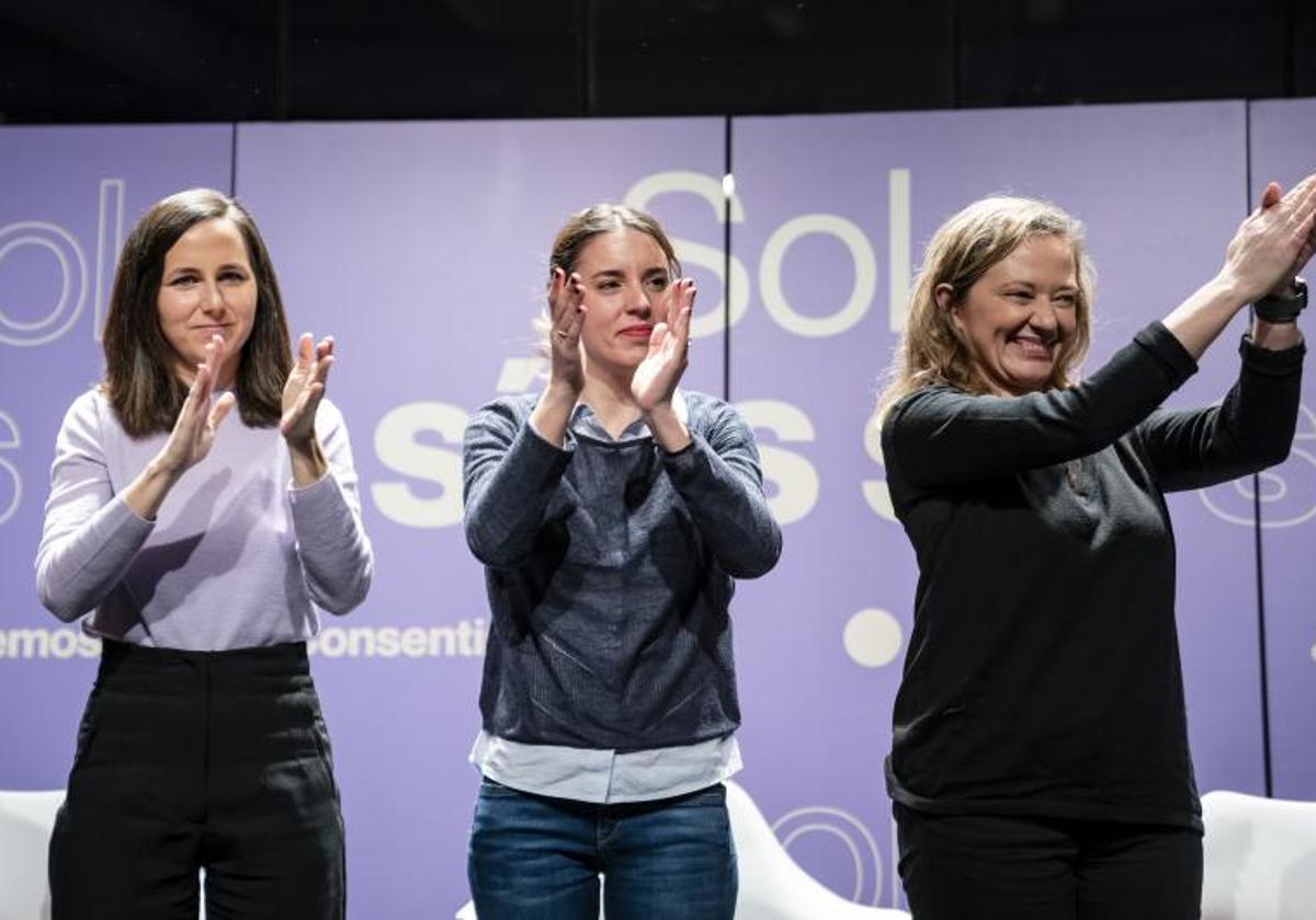 Acto de Podemos para arropar a Montero tras la polémica de la ley del 'solo sí es sí'