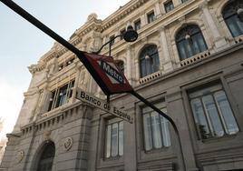 Fachada del Banco de España en Madrid.