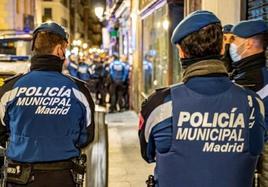 Varios agentes de la Policía Municipal de Madrid.