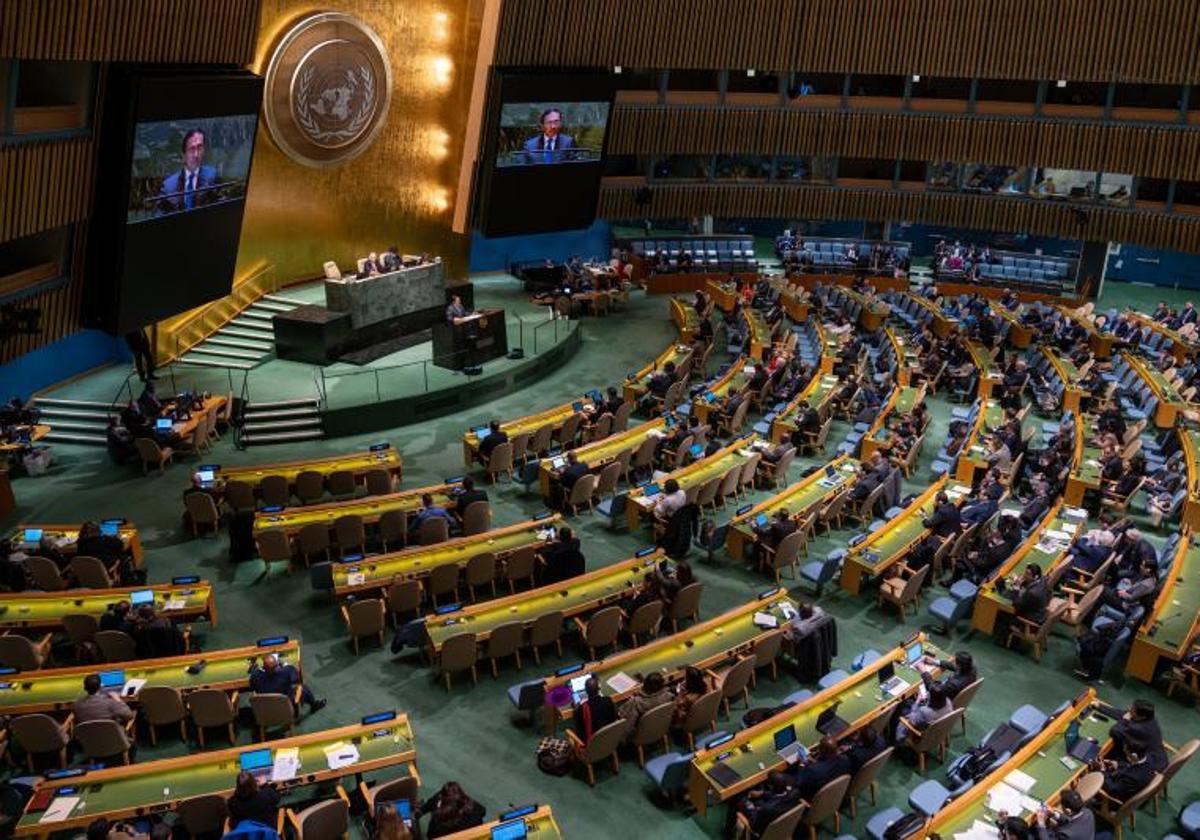 La Asamblea General de Naciones Unidas, durante su reunión de este jueves