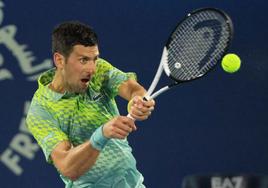 Novak Djokovic, durante el ATP 500 de Dubai.