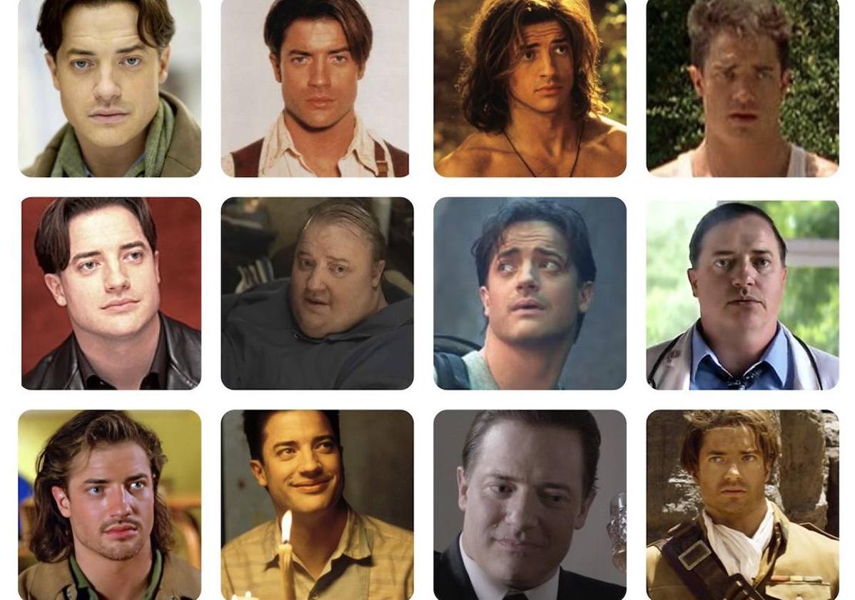 Todas las caras de Brendan Fraser