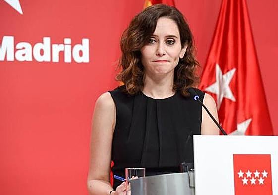 La presidenta de la Comunidad de Madrid, Isabel Díaz Ayuso.
