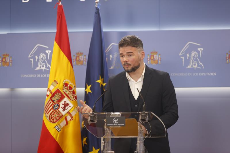 El portavoz de ERC, Gabriel Rufián, en el Congreso