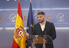 El portavoz de ERC en el Congreso, Gabriel Rufián.