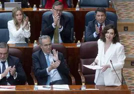 Díaz Ayuso interviene en este jueves en la Asamblea madrileña.