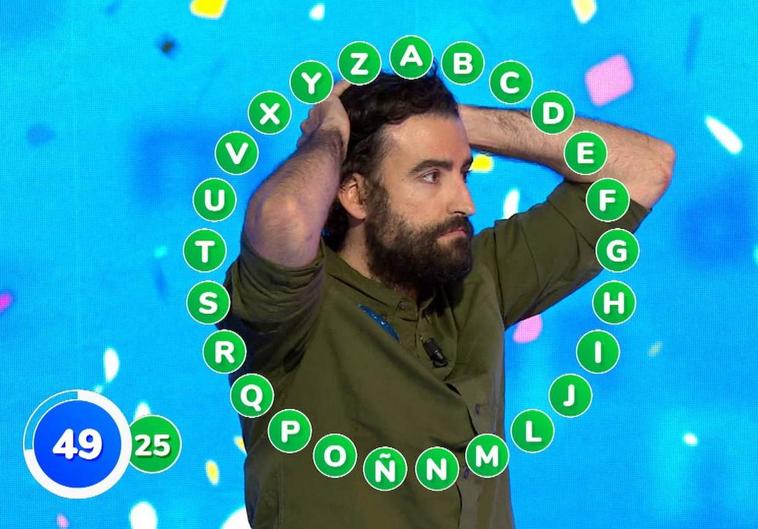 Rafa Castaño logra el mayor premio de 'Pasapalabra' en un rosco sin pausas