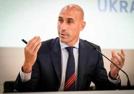 El presidente de la Federación Española de Fútbol, Luis Rubiales.