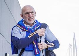 Luis de la Fuente, durante el primer día de concentración de la selección española.