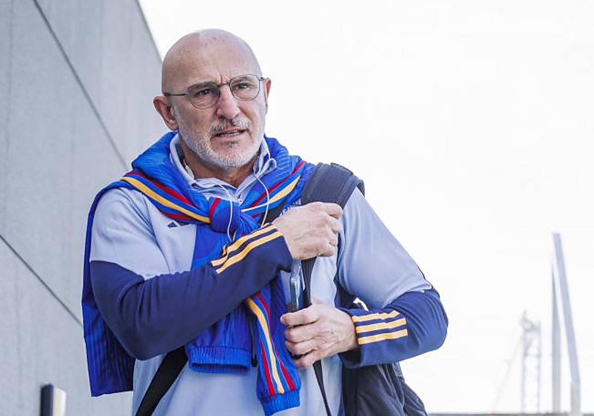 Luis de la Fuente, durante el primer día de concentración de la selección española.