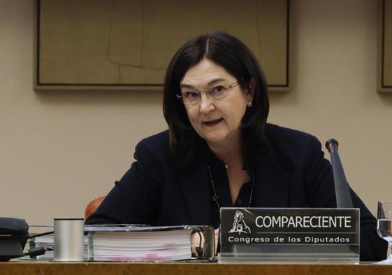 La presidenta de la CNMC, Cani Fernández, comparece en la Comisión de Asuntos Económicos del Congreso.