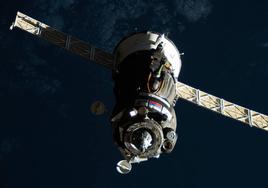 La nave Soyuz MS-22 durante su viaje tripulado hacia a la Estación Espacial Internacional en septiembre de 2022.