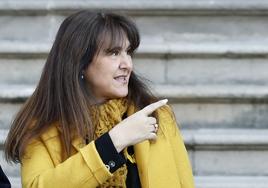 La presidenta suspendida del Parlament, Laura Borràs, a su llegada al Tribunal Superior de Justicia de Cataluña.