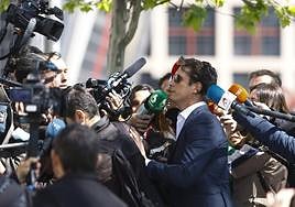 El empresario Luis Medina llega a declarar a los juzgados en abril del año pasado.