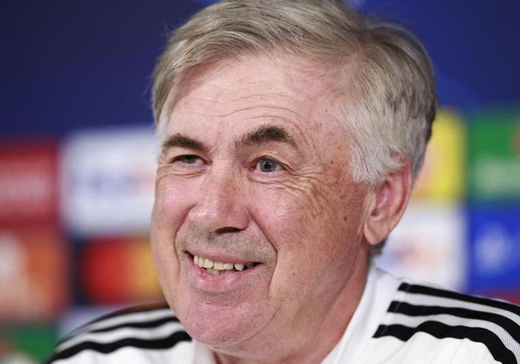 Carlo Ancelotti, durante la rueda de prensa.