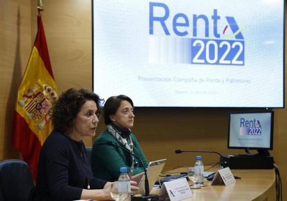 La directora general de la Agencia Tributaria, Soledad Fernández, y la directora de gestión, Rosa Prieto.