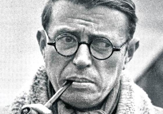 Jean-Paul Sartre, en una de sus imágenes más célebres.