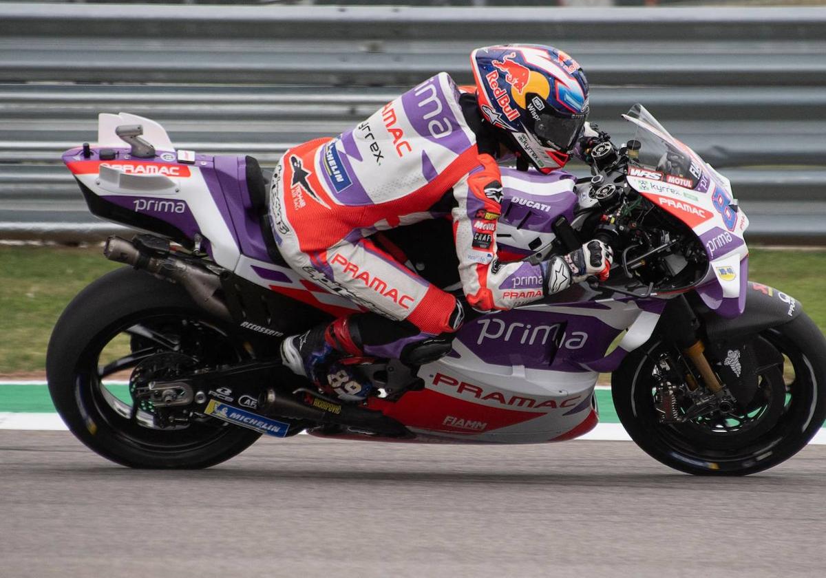 El piloto madrileño Jorge Martín, este viernes en los entrenamientos de GP en el Gran Premio de Las Américas.