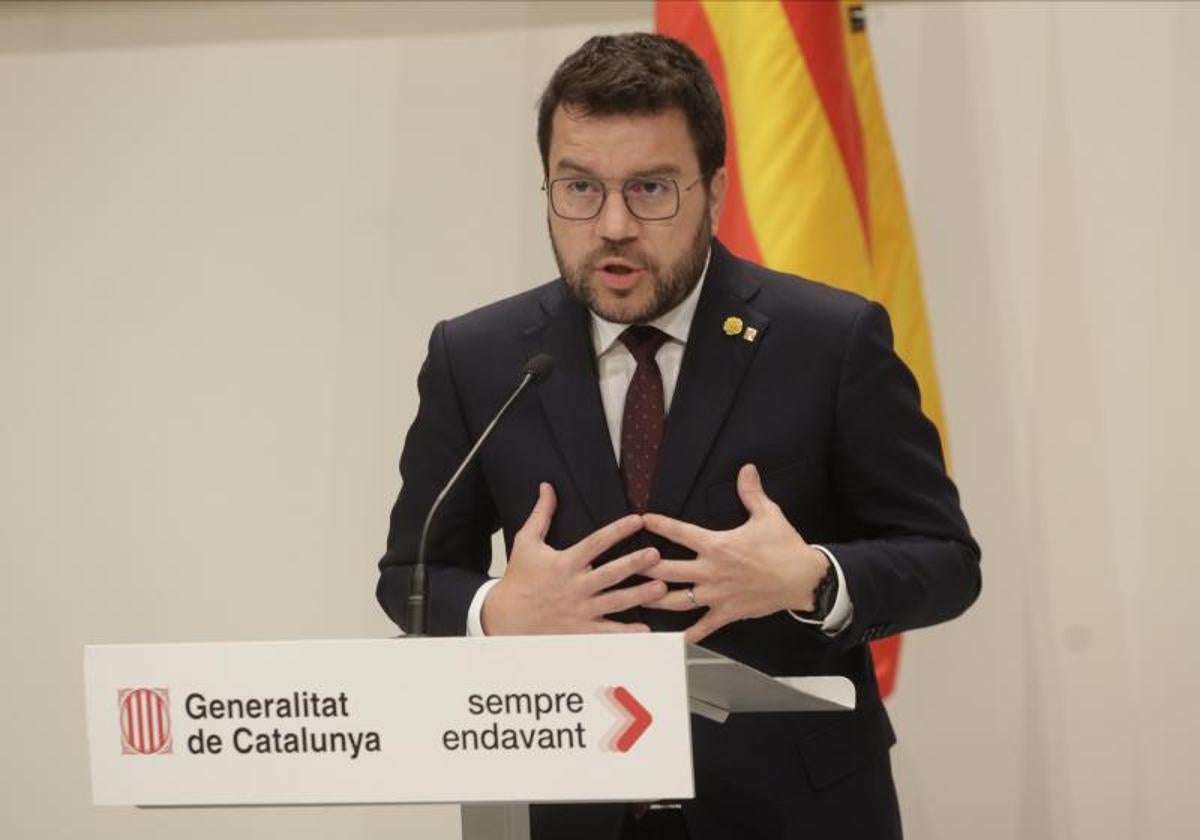 El presidente de la Generalitat, Pere Aragonès.