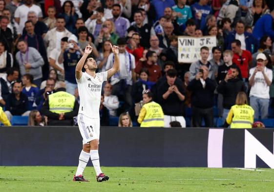 Asensio, celebrando su gol frente al Celta de Vigo.
