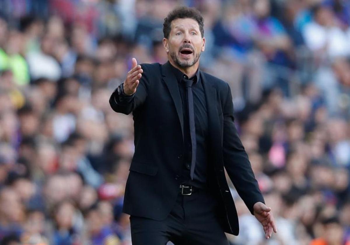 El entrenador del Atlético de Madrid, el argentino Diego Pablo 'Cholo' Simeone