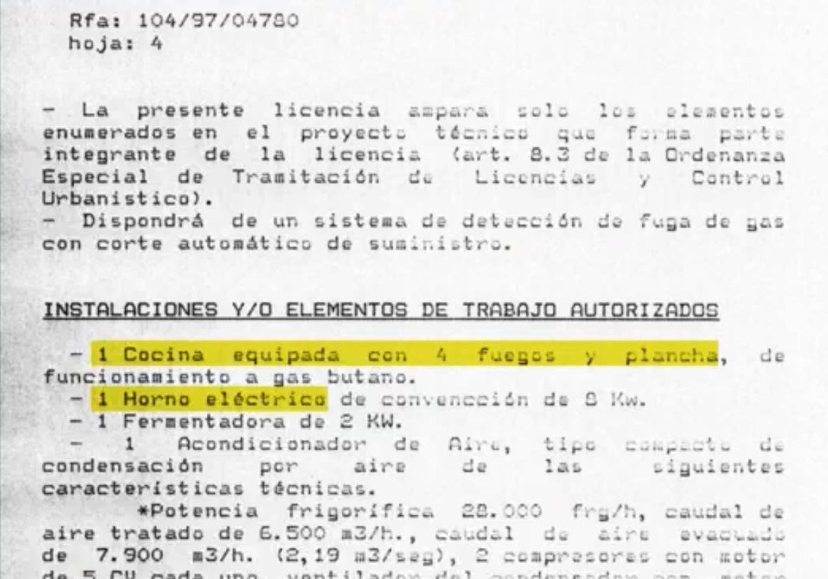 El restaurante incendiado tenía un equipamiento distinto al de su licencia de cocina